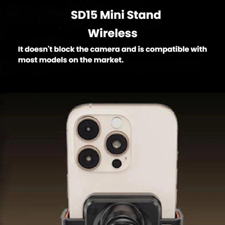 SD15 15W Electric Auto-Clamping Car Air Vent Mount 3-Axis Linkage Phone Wireless Charger With Ambient Light, SD15