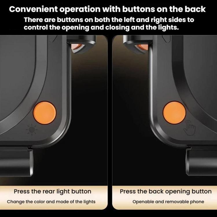 SD15 15W Electric Auto-Clamping Car Air Vent Mount 3-Axis Linkage Phone Wireless Charger With Ambient Light, SD15