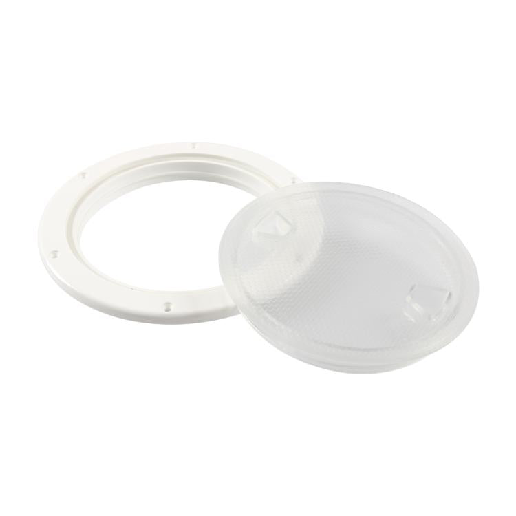 Yacht/Marine Nylon Round Transparent Deck Cover, 4 inch, 6 inch, 8 inch, 4 inch With Screws, 6 inch With Screws, 8 inch With Screws