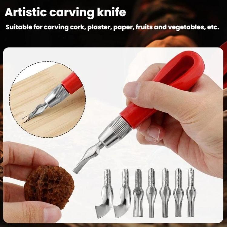 Printmaking Engraving Knife Set Wood Engraving Knife Combination Tool, 8pcs /Set