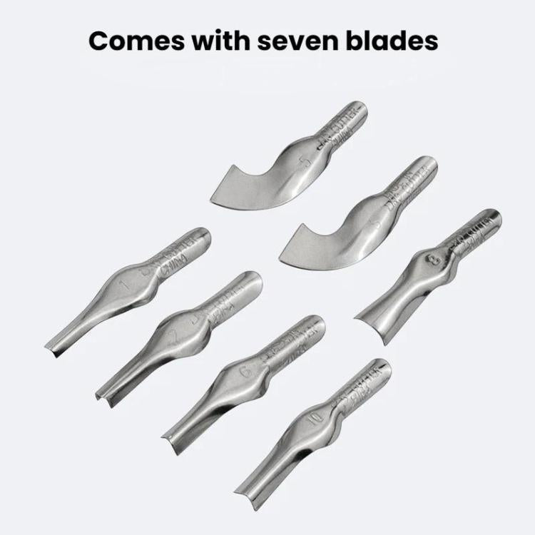 Printmaking Engraving Knife Set Wood Engraving Knife Combination Tool, 8pcs /Set