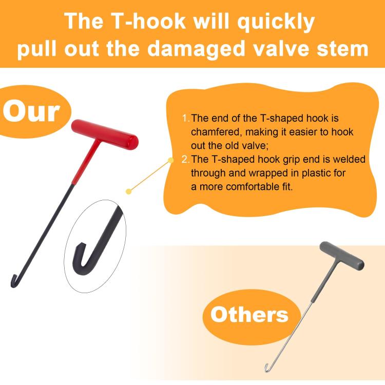 4pcs /Set Valve Stem Installation Removal Tire Repair Tools, A10388-01, A10388-02, A10388-03, A10388-05