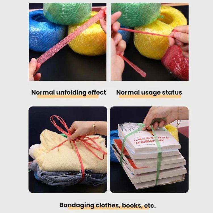 Nylon Binding Rope Tear Film Packing Rope, Large Roll White, Large Roll Red, Large Roll Yellow, Large Roll Blue, Large Roll Green, White, Red, Yellow, Blue, Green
