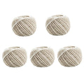 5pcs 70m DIY Food Packaging Rope Cotton Thread, Beige, Blue White, Red White, Pink White, White Green, White