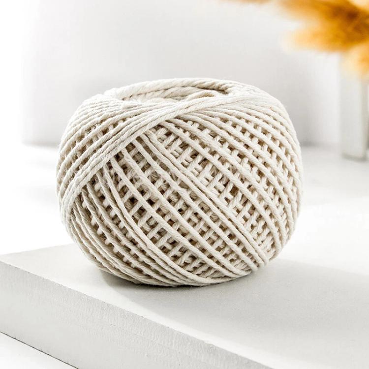 5pcs 70m DIY Food Packaging Rope Cotton Thread, Beige, Blue White, Red White, Pink White, White Green, White