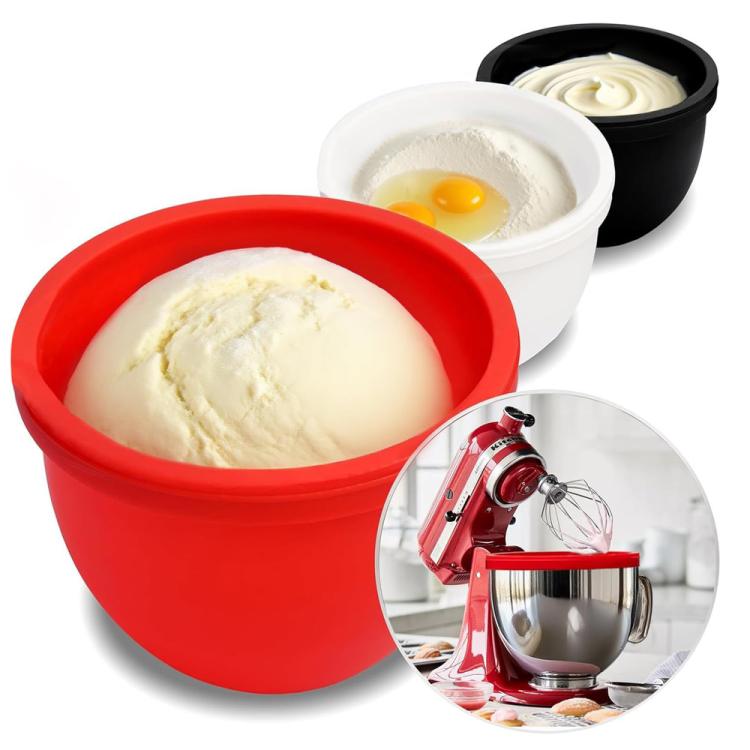Silicone Lining With Lid For KitchenAid Tilt-Head 5-Quart Stainless Steel Mixing Bowl Replacement