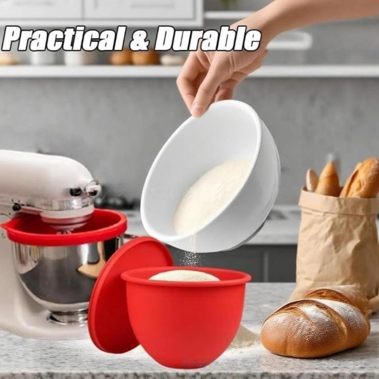 Silicone Lining With Lid For KitchenAid Tilt-Head 5-Quart Stainless Steel Mixing Bowl Replacement