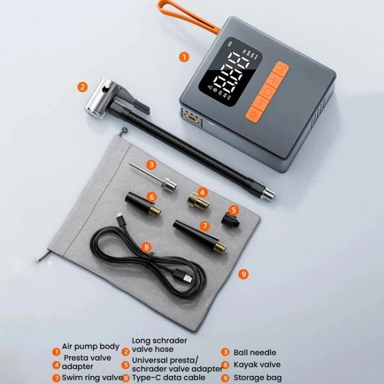 ALW-CQ-16 Automotive Digital Tire Inflator With Pressure Detection Portable Emergency Explosion-Proof Air Pump