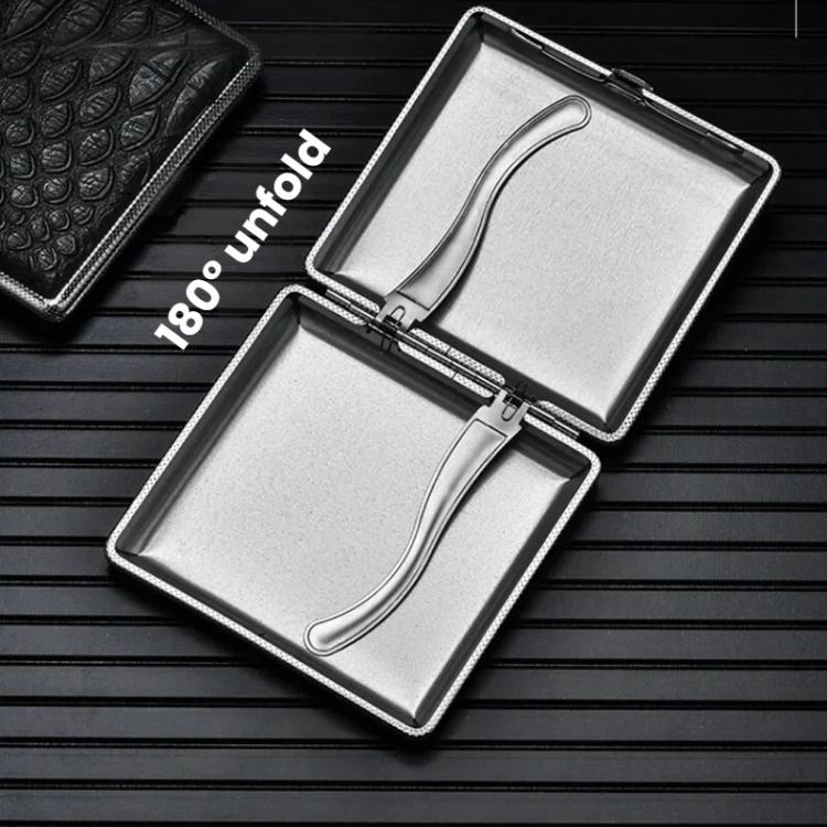 Leather Cigarette Case for 20 Filter Cigarettes 8.0mm Ultra Thin Portable Cigarette Holder