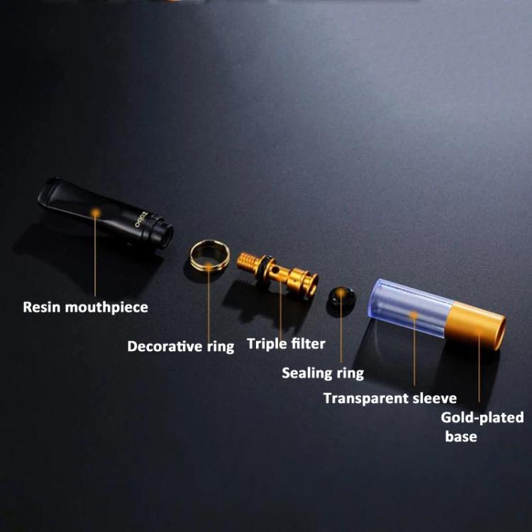 ZOBO Double Filter Cigarette Holder Reusable & Washable 7.6mm Wide Cigarette Filter