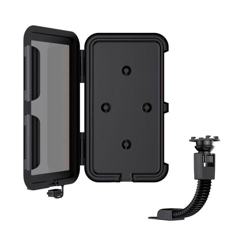 Fully Enclosed Waterproof Touchscreen-compatible Bicycle Motorcycle Phone Holder, Rearview Mirror Mount 6.7 inches, Handlebar Mount 6.7 inches, Rearview Mirror Mount 7.4 inches, Handlebar Mount 7.4 inches
