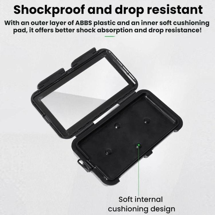 Fully Enclosed Waterproof Touchscreen-compatible Bicycle Motorcycle Phone Holder, Rearview Mirror Mount 6.7 inches, Handlebar Mount 6.7 inches, Rearview Mirror Mount 7.4 inches, Handlebar Mount 7.4 inches