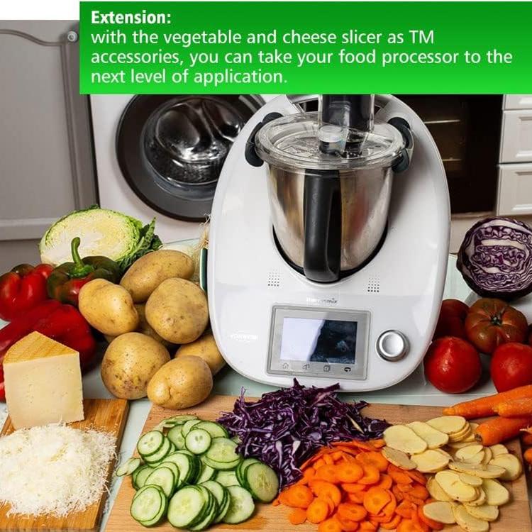 For Thermomix TM6 & TM5 Stainless Steel Cheese, Fruit & Vegetable Slicer & Grater Attachment, Slicer & Grater