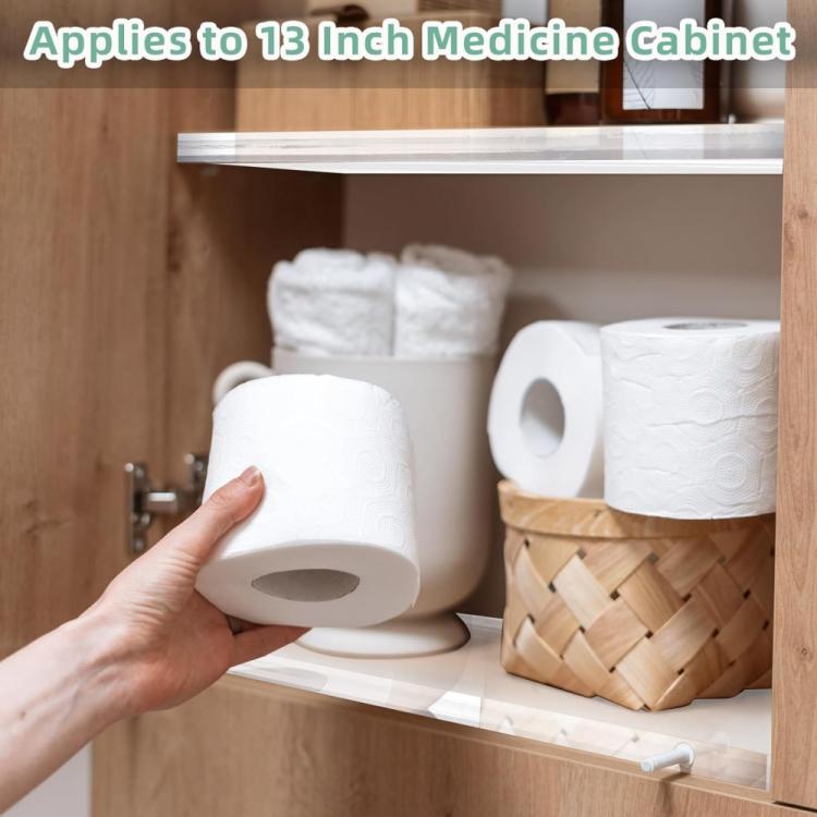 2pcs /Set Replacement Shelf For 13-Inch Medicine Cabinet Acrylic Shelf, 2pcs /Set, 4pcs /Set