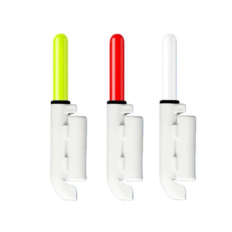 20pcs Slanted-bottom Night Fishing Electronic Rod Tip Light Waterproof Fishing Tackle, Round-headed Green Light, Round-headed Red Light, Bite-activated Flashing Light