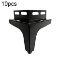 10pcs Furniture Support Legs With Self-tapping Screws Three-pronged Corner Brackets, 10cm, 13cm