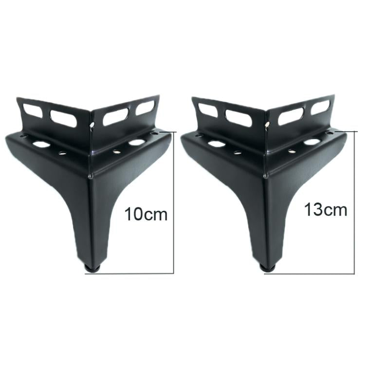 10pcs Furniture Support Legs With Self-tapping Screws Three-pronged Corner Brackets, 10cm, 13cm