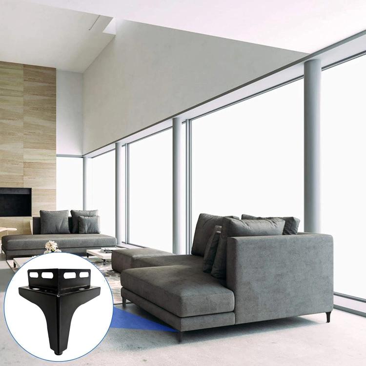 10pcs Furniture Support Legs With Self-tapping Screws Three-pronged Corner Brackets, 10cm, 13cm