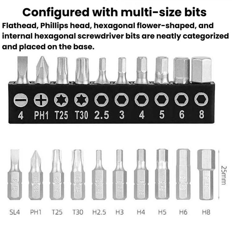 ENLEE 10pcs Bike Ratchet Wrench Repair Kit Multi-Functional Tire Repair Emergency Tool Set, 10pcs