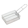 COOL CAMP Camping Stainless Steel Foldable Strainer Frying Basket for Outdoor Cooking,, 175 x 120 x 50mm