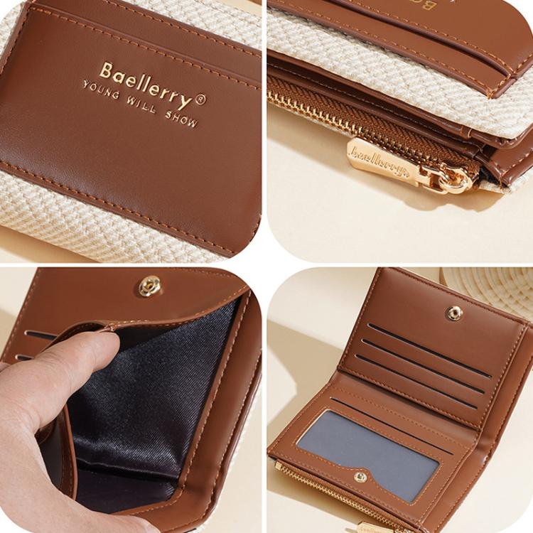 Baellerry N8360 Women Compact Wallet Multi-Card Compartment Coin Purse Zipper Card Holder