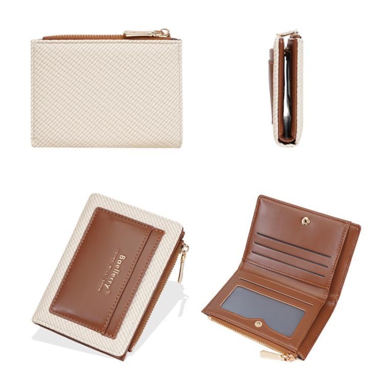 Baellerry N8360 Women Compact Wallet Multi-Card Compartment Coin Purse Zipper Card Holder