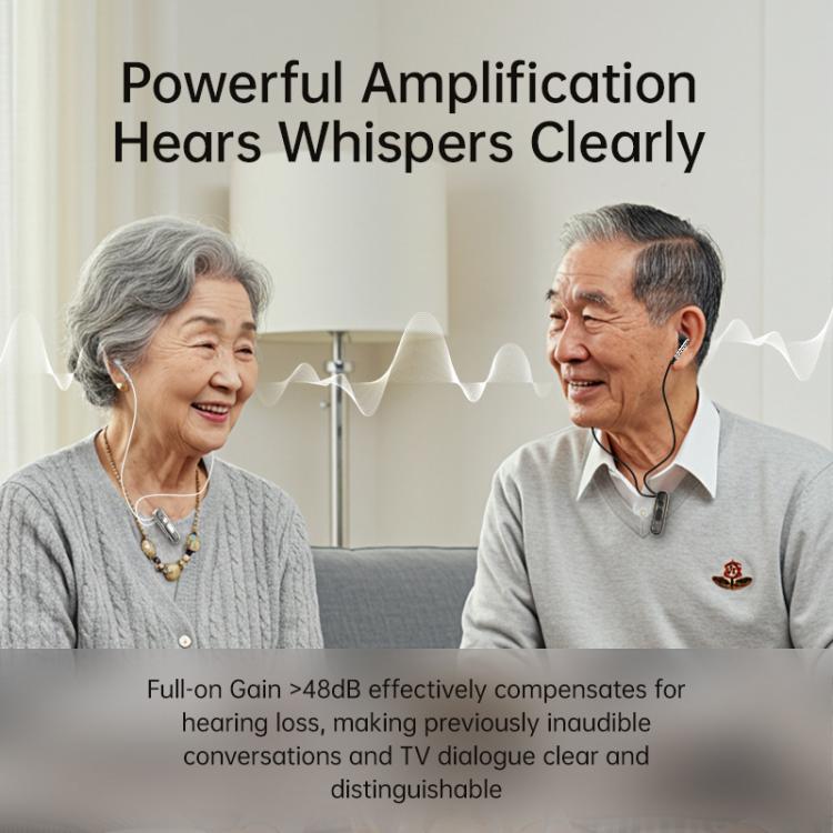 FT-10 Noise Reduction Long-Lasting Hearing Aid Headphones Clip-On Sound Amplifier