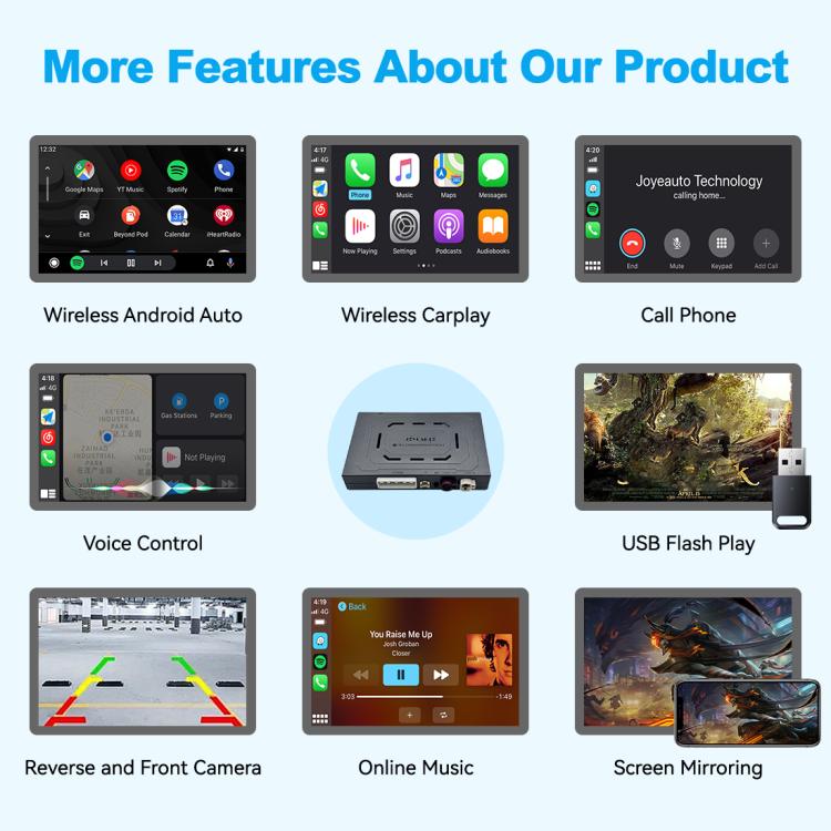 JOYEAUTO WZAF-2 Wireless CarPlay Decoder Module Box, WZAF-2