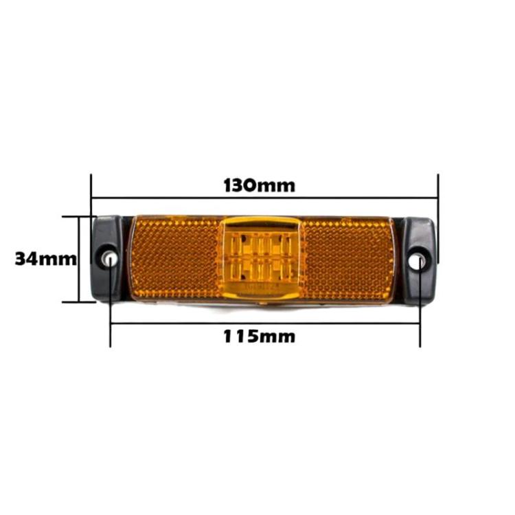 LMYB021 2pcs 12V / 24V Truck LED Signal Light Side Marker Light