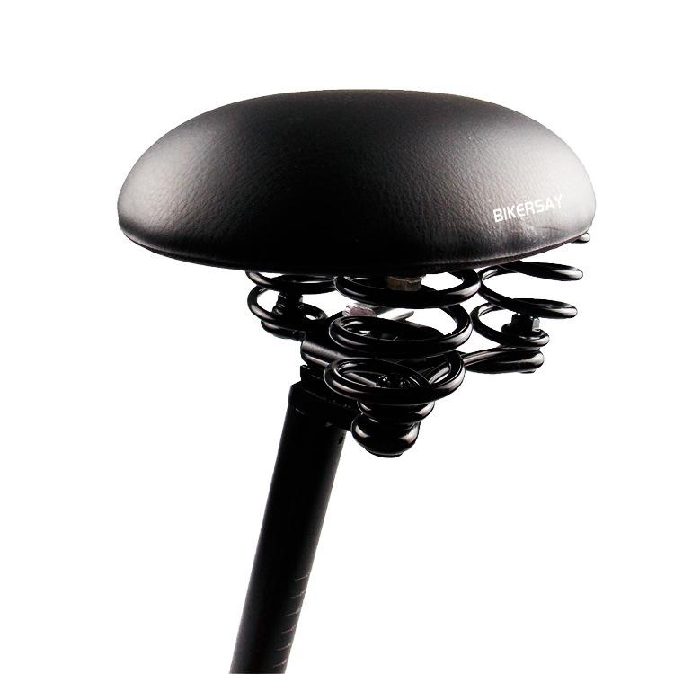 BIKERSAY Noseless MTB Saddle with Spring Shock Absorption Pressure Relief Comfort Bicycle Seat for Mountain Road Bike