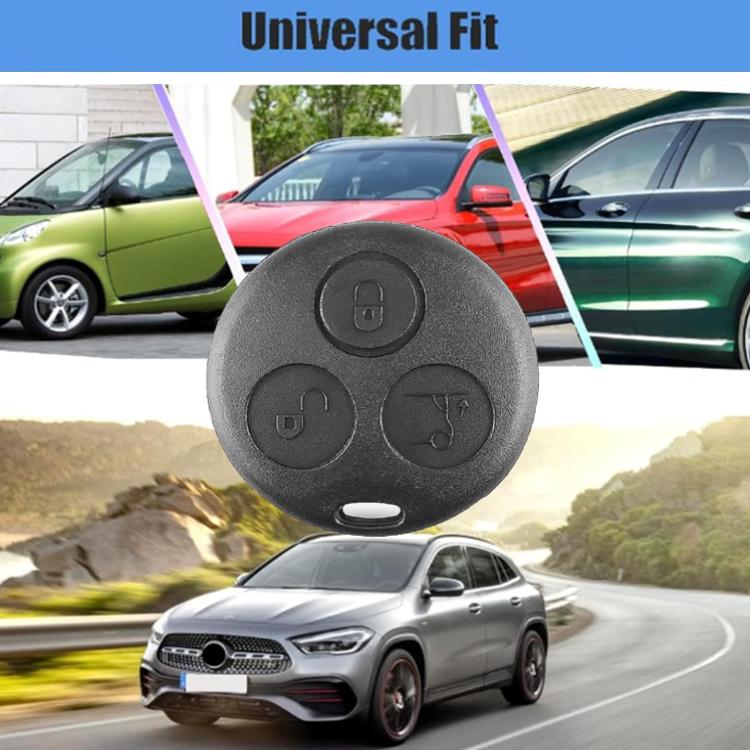 For Mercedes-Benz Smart Flip Key Remote Key Fob Case, 3 Buttons, 3 Buttons With Metal Key Blade