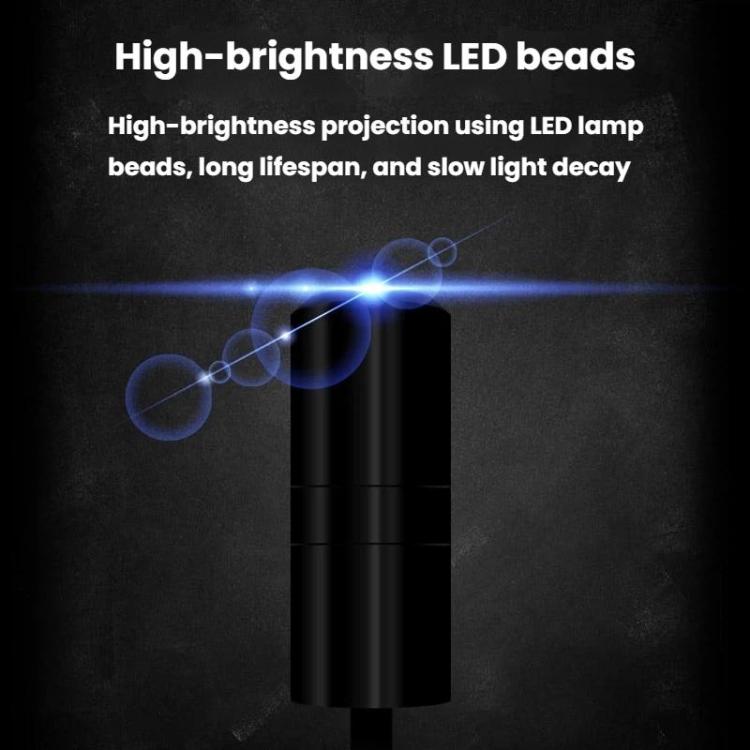 G-301 Universal Car Interior Projection Ambient Light USB High-Brightness Decorative Light, I LOVE YOU Red, I LOVE YOU Blue