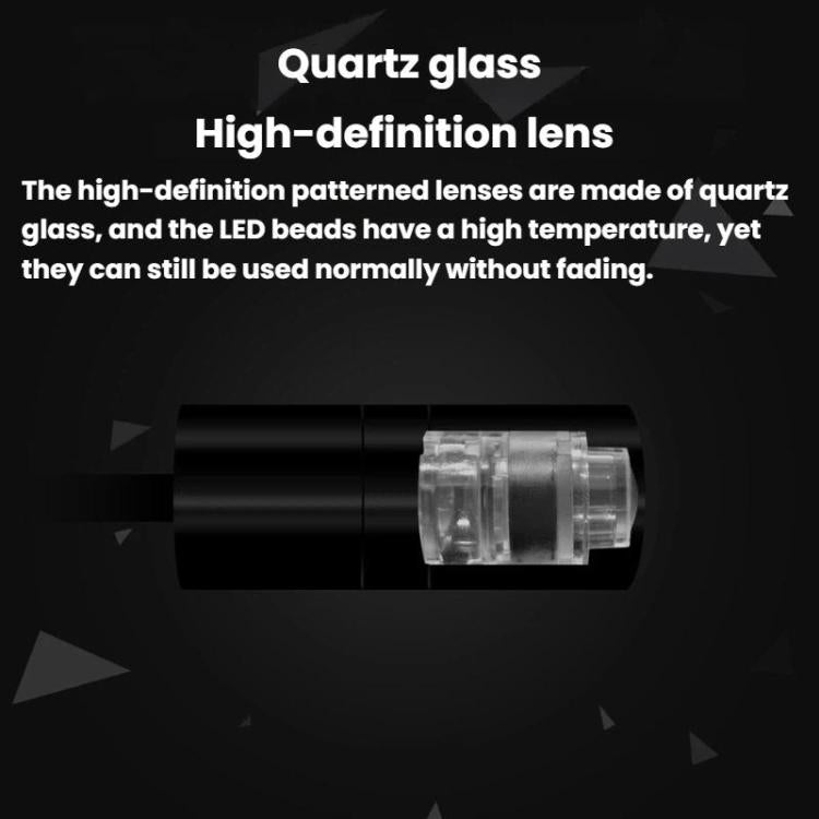 G-301 Universal Car Interior Projection Ambient Light USB High-Brightness Decorative Light, I LOVE YOU Red, I LOVE YOU Blue