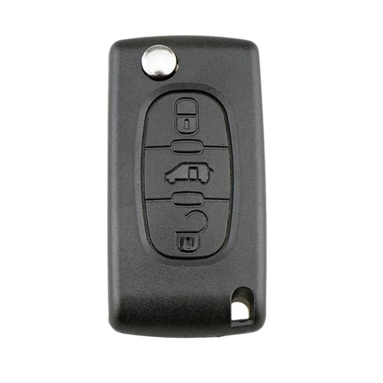 For Peugeot / Citroen Folding Car Remote Key Shell Special MPV Key, Grooveless With Seat VA2, CE0536, Grooved Without Seat HU83, CE0523