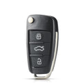 For Audi Folding Car Remote Key Fob Case No Logo Slot