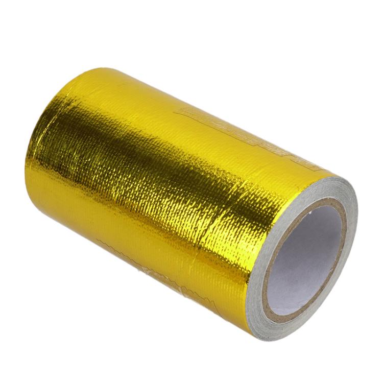 Auto Engine Intake Manifold Turbocharger Heat Insulation Aluminum Foil Tape, 5x1000cm Gold, 5x1000cm Silver, 10x500cm Gold, 10x500cm Silver, 10x1000cm Gold, 10x1000cm Silver