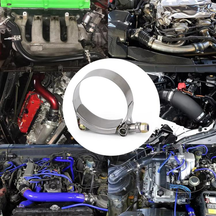 Automotive Motorcycle Muffler Exhaust Pipe Clamp Stainless Steel T-Type Heavy-Duty Clamp, 2 inch 51-61mm, 2.5 inch 64-74mm, 3 inch 77-87mm, 4 inch 102-112mm