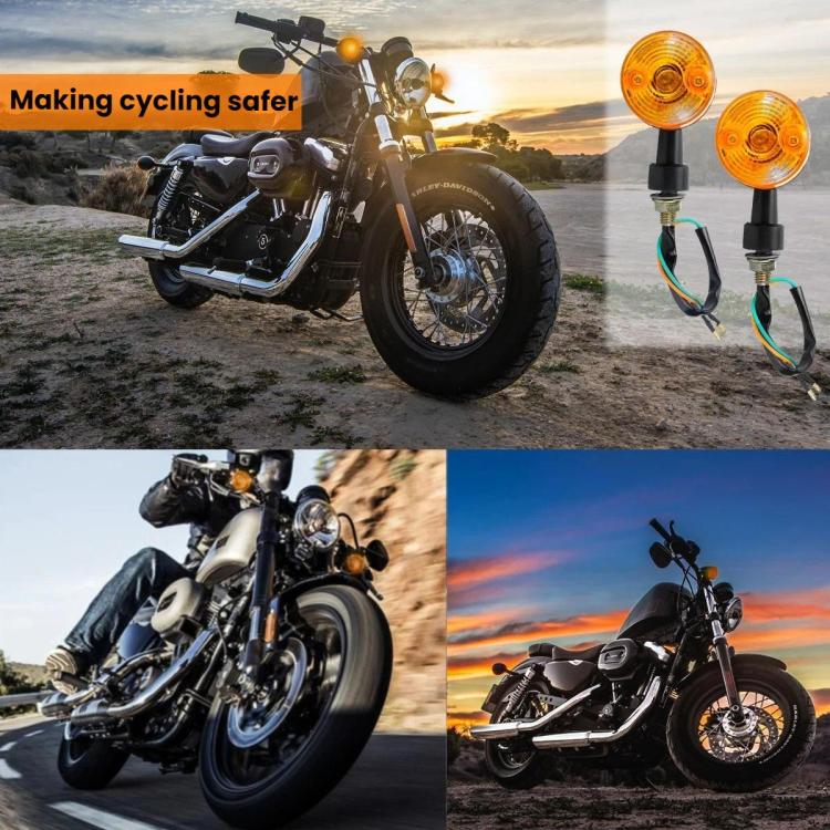 Motorcycle/ATV Turn Signal Kit With Wiring Harness Relay Indicator Lights And Horn Set, CP-5225