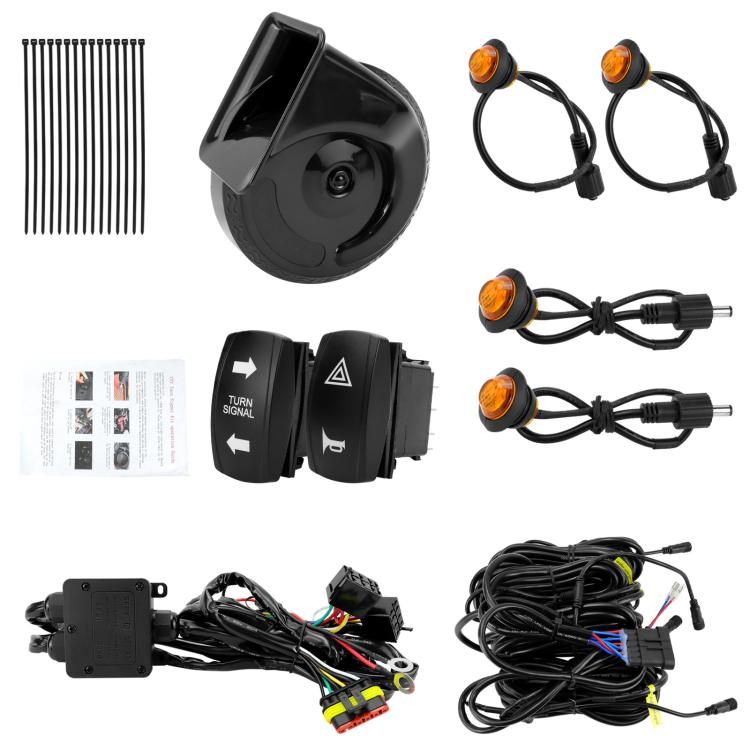 ATV LED Turn Signal Relay Kit, 8 LED Lights+Square Horn, 4 LED Lights+Square Horn, 6 LED Lights+1 Switch