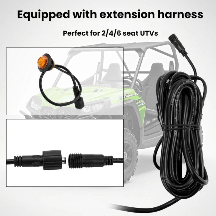 ATV LED Turn Signal Relay Kit, 8 LED Lights+Square Horn, 4 LED Lights+Square Horn, 6 LED Lights+1 Switch
