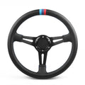 14 inch 350mm Car Steering Wheel Super Microfiber Leather Tri-Color Patchwork Drift Gaming Wheel