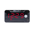8-150V Electric Scooter/Motorcycle Two-Wire Waterproof Time Voltage Temperature Meter