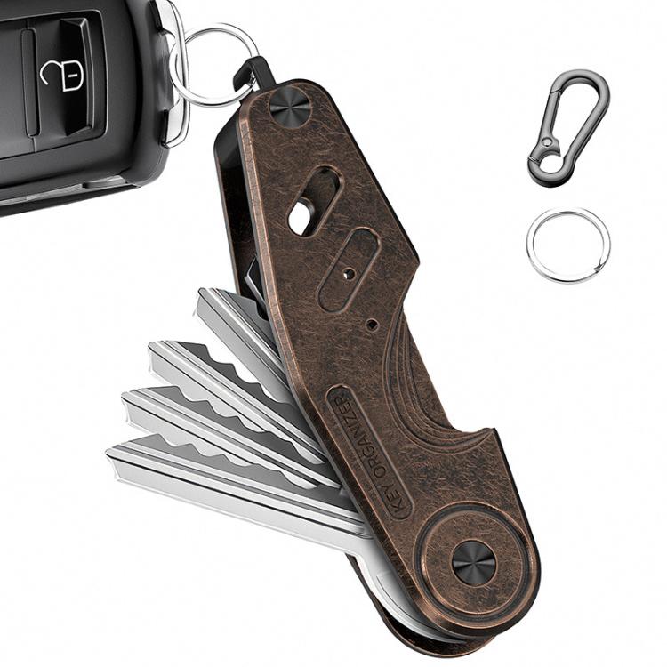 Vintage Style Aluminum Key Holder Car Key Fob Clip for 2-6 Keys Ideal Gift for Men