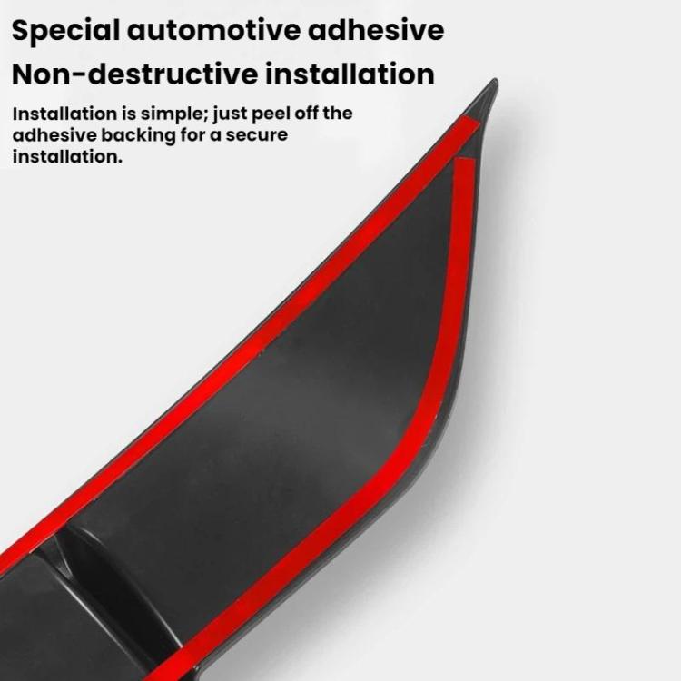 For Tesla 2025+ Model Y Juniper Rear Spoiler Rear Diffuser Trim, Black Spray Paint, Gloss Carbon Water Transfer Printing, Matte Carbon Water Transfer Printing, Frosted Black ABS, White Spray Paint