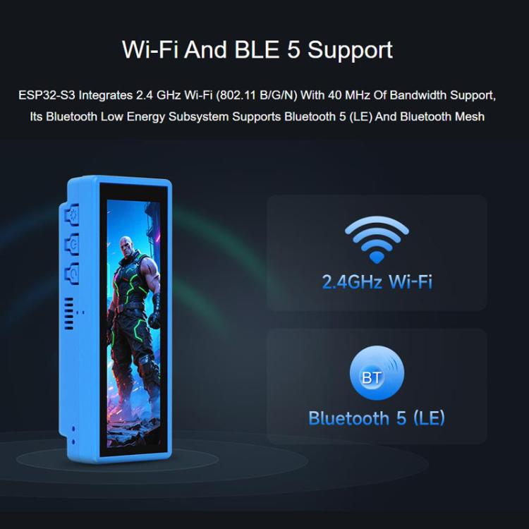 WAVESHARE ESP32-S3 Development Board Equipped With 3.49 Inch IPS Capacitive Touchscreen, Model A With Battery, Model A Without Battery, Model B With Battery, Model B Without Battery