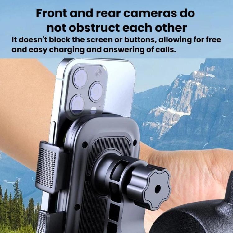 XY-106 Motorcycle Bike Shockproof Anti-Slip Phone Mount Rotatable Navigation Holder For Riders, Handbar, Rearview Mirror