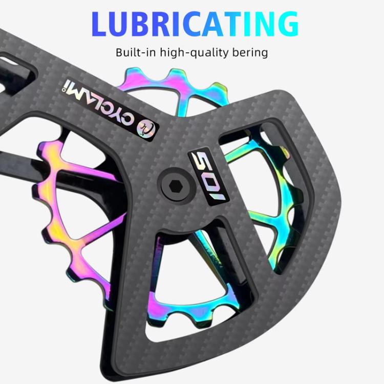 CYCLAMI Shifter Carbon Fiber Road Bike Ceramic Rear Derailleur Large Pulley, For Shimano 8000 / 8020 / 8050 / 8070 / 8170 / 9100 / 9150 / 9170, For Shimano R7000, For Shimano 5800 / 5700, For Shimano 6800 / 6870 / 9000 / 9070