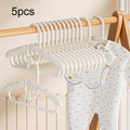 5pcs Kids Retractable Anti-Slip Hanger Stackable Non-Mark Clothes Hanger