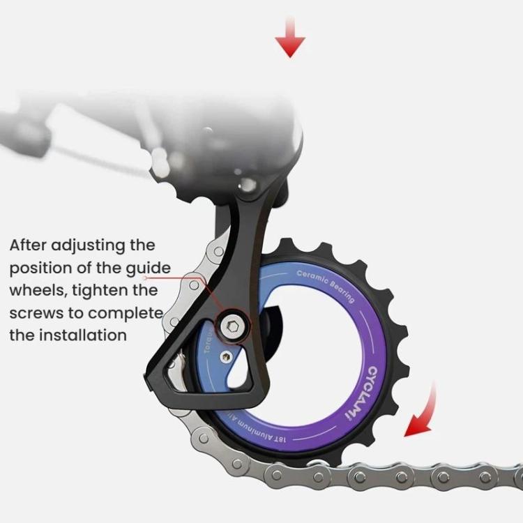 Hollow Eccentric Rear Derailleur Pulley 18T Ceramic Bearing DIY Bike Parts, CYCLAMI CYC-18T