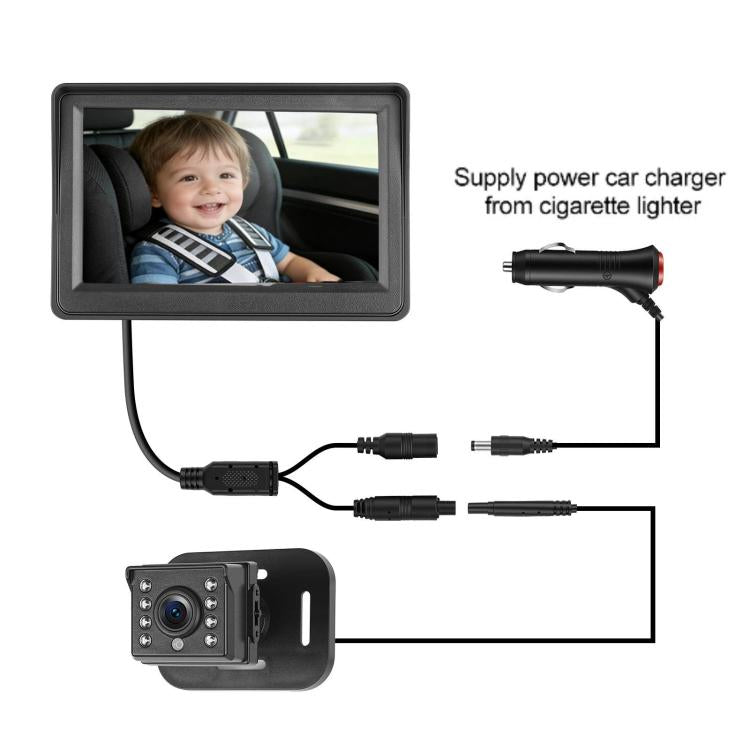 4.3 Inch 480P In-Car IPS Screen Baby Stroller Rear Seat Monitor